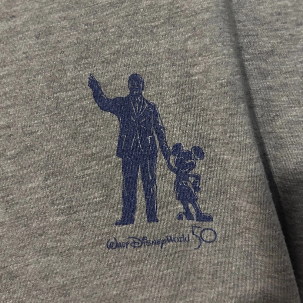 Disney 50th Anniversary Gray Tee with Blue Graphic